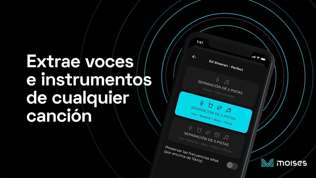 Conoce a la app Moisés, que utiliza la IA para separar las voces de las canciones 1 Conoce a la app Moisés, que utiliza la IA para separar las voces de las canciones | App moises