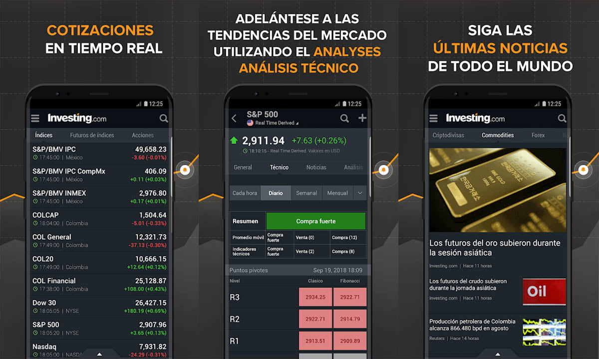 Obtenga la mejor información financiera con la aplicación Investing 1 Obtenga la mejor información financiera con la aplicación Investing | Investing
