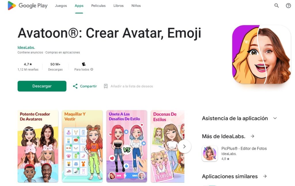Aplicación para crear Avatares - Conoce Avatoon 3 Aplicación para crear Avatares 2