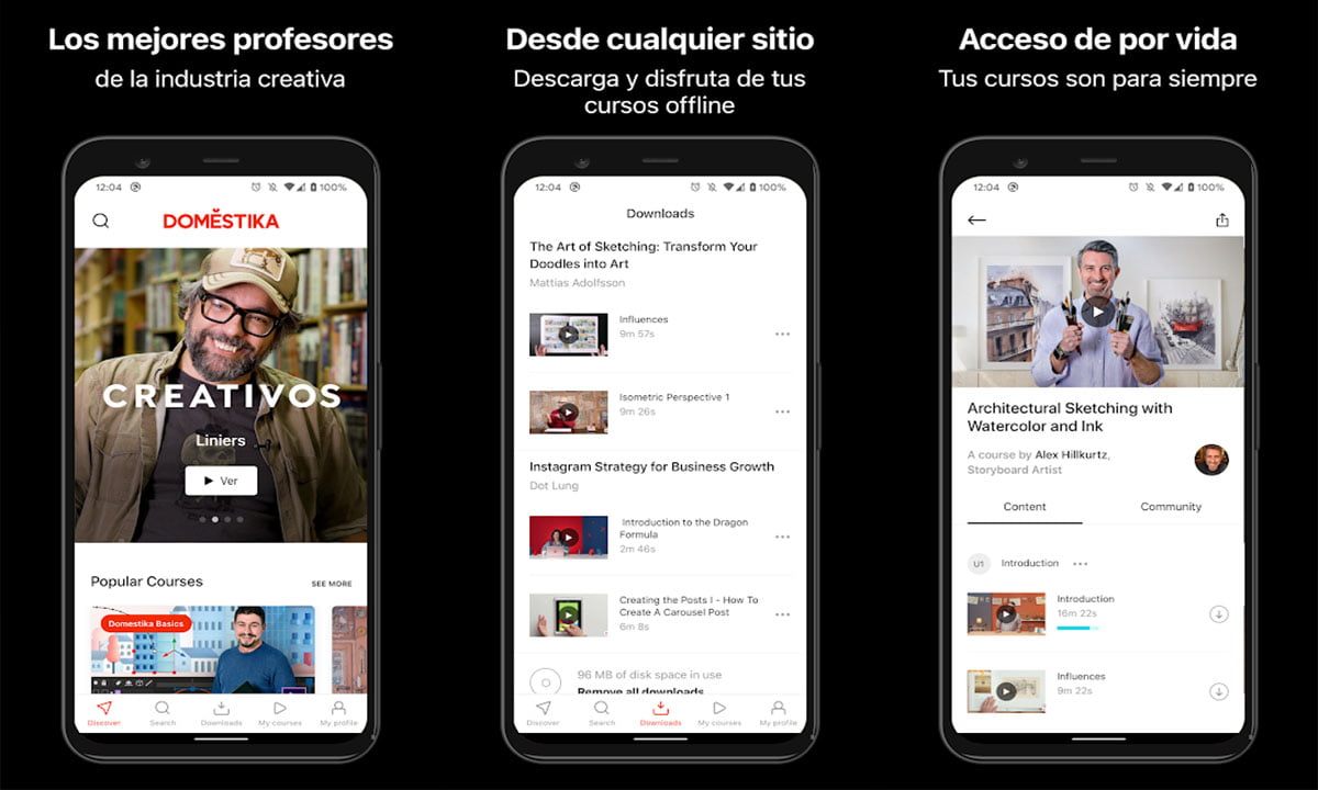 Aplicación Domestika – Estudiar en línea con los mejores profesores 1 Aplicación Domestika – Estudiar en línea con los mejores profesores | Domestika