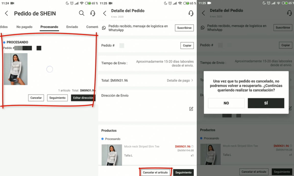 Cómo cancelar una compra en Shein 1 Cómo cancelar una compra en Shein | Como cancelar una compra en Shein