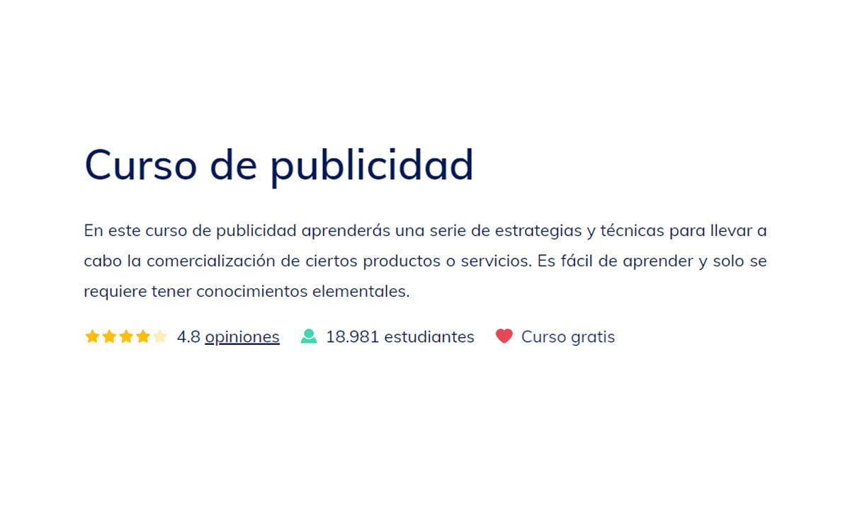 Curso de publicidad: online, gratis y con certificado 1 Curso de publicidad: online, gratis y con certificado | Curso de publicidad online gratis y con certificado