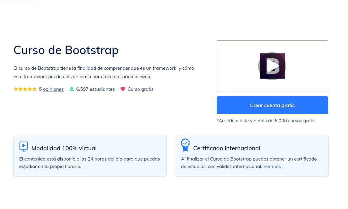 Curso gratuito de Bootstrap: curso en línea con certificado 1 Curso gratuito de Bootstrap: curso en línea con certificado | Curso gratuito de Bootstrap curso en linea con certificado 1