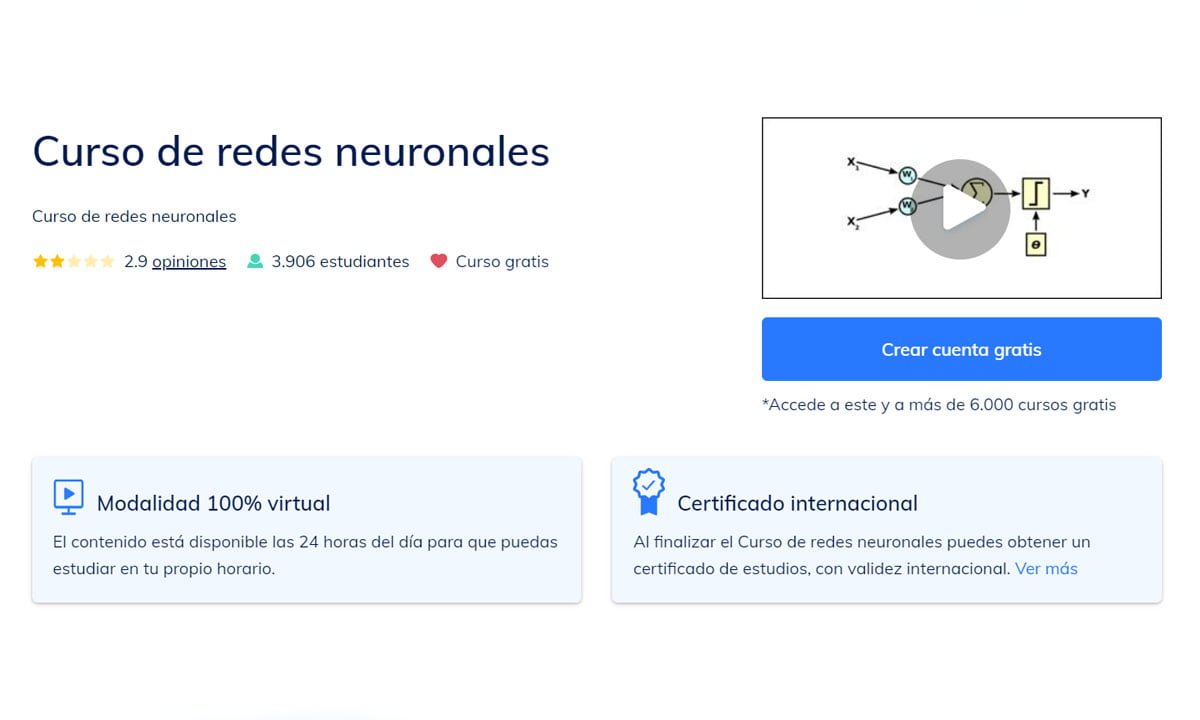 Curso gratuito de redes neuronales: curso online con certificado 1 Curso gratuito de redes neuronales: curso online con certificado | Curso gratuito de redes neuronales curso online con certificado 1
