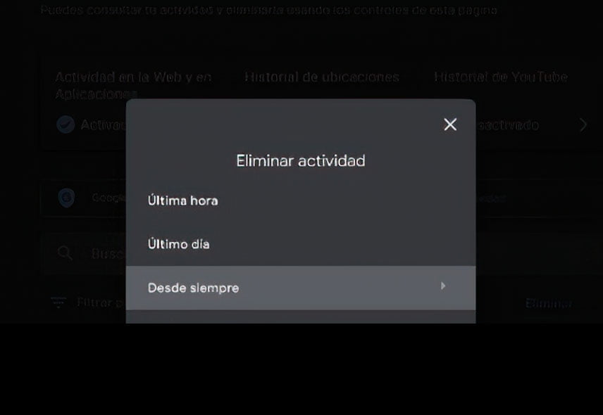 Cómo eliminar todo tu historial de búsqueda en Google 5 Cómo eliminar todo tu historial de búsqueda en Google | 44. Como eliminar todo tu historial de busqueda en Google1 1