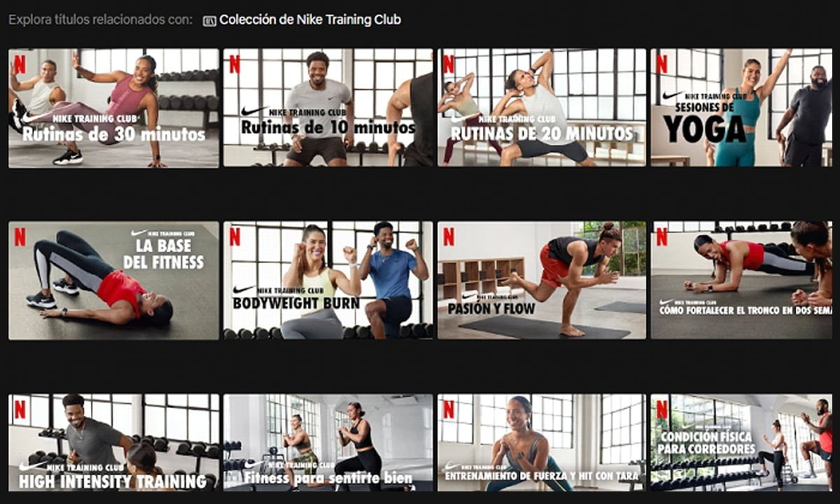 Nike Training Club: cómo ver los entrenamientos de la app en Netflix 1 Nike Training Club: cómo ver los entrenamientos de la app en Netflix | 20. Nike Training Club como ver los entrenamientos de la app en