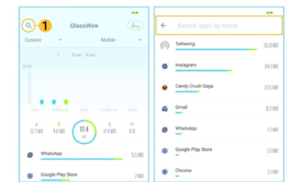 Aplicación GlassWire - Monitorea el uso de datos y la seguridad de tu red | 10 Aplicacion GlassWire Monitorea el uso de datos y la seguridad de tu red1 1
