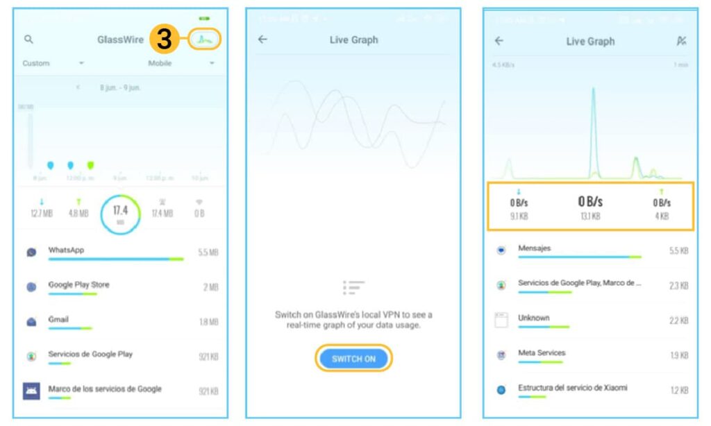 Aplicación GlassWire - Monitorea el uso de datos y la seguridad de tu red | 10 Aplicacion GlassWire Monitorea el uso de datos y la seguridad de tu red1 3