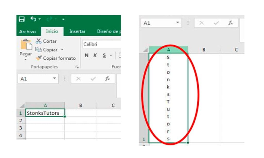 Cómo escribir en vertical en Excel 4 Cómo escribir en vertical en Excel | 41 Como escribir en vertical en Excel1 3