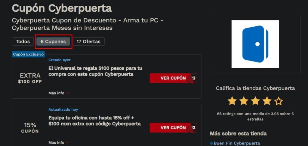 Cupón de descuento Cyberpuerta: Pasos para conseguirlo 5 Cupón de descuento Cyberpuerta 4