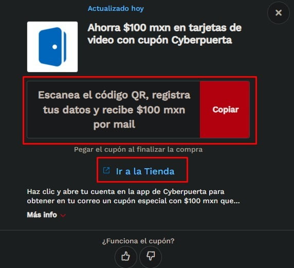 Cupón de descuento Cyberpuerta: Pasos para conseguirlo 7 Cupón de descuento Cyberpuerta 6