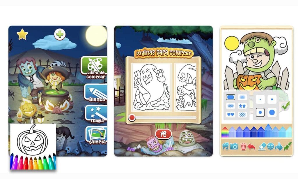 Aplicación para colorear dibujos de Halloween | Aplicación para colorear dibujos de Halloween2 cópia
