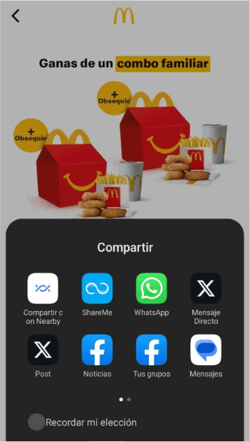 Cómo conseguir varios cupones de descuento de McDonald's desde tu celular 9 cupones de descuento de McDonald's 7