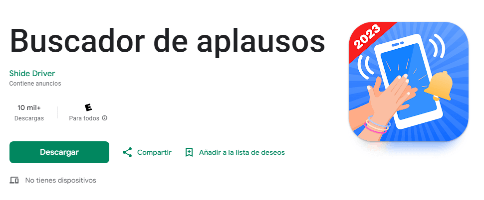 Aplicación para encontrar el móvil aplaudiendo