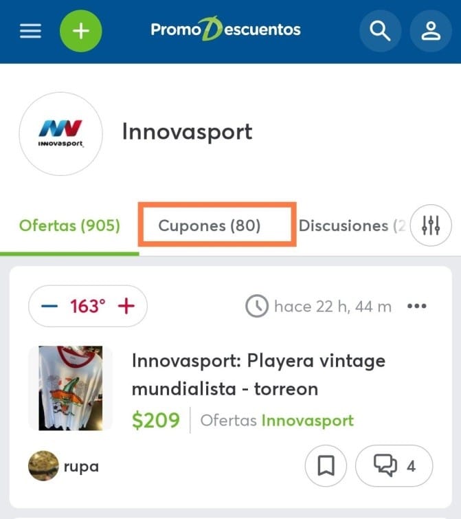Cupón de descuento Innovasport 5