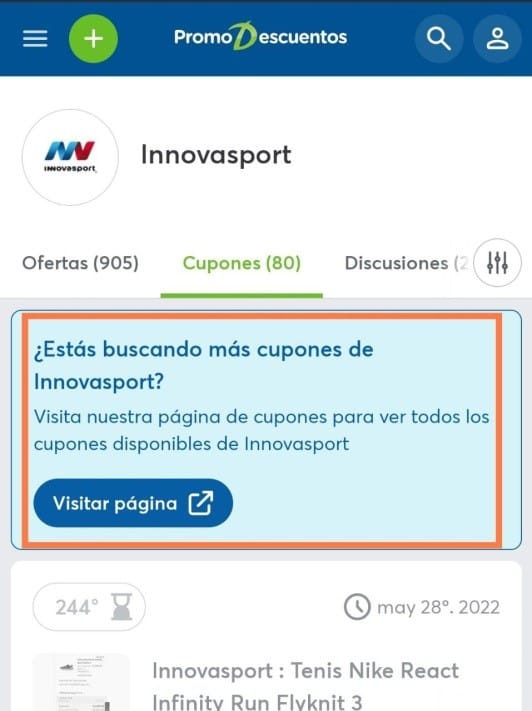 Cupón de descuento Innovasport 6