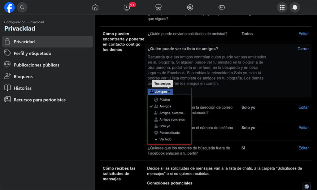 Cómo ocultar tus amigos en Facebook | Foto 88.88.5