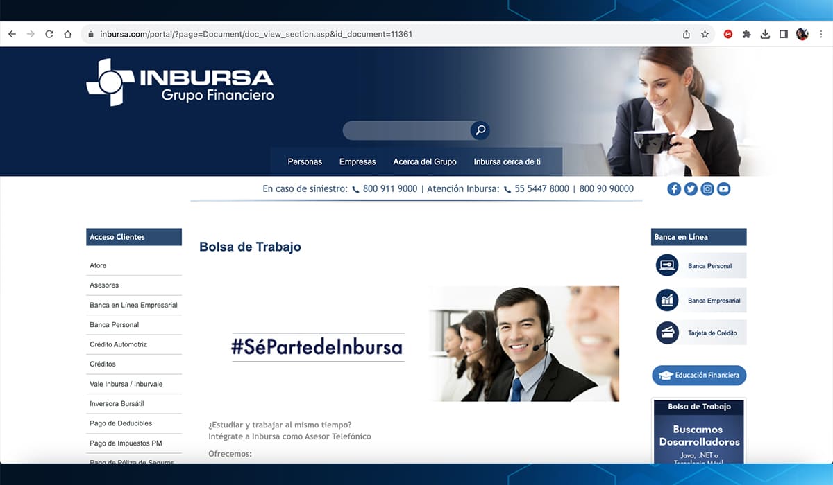 Cómo postularse en línea para vacantes en Grupo Inbursa | Cómo postularse en línea para vacantes en Grupo Inbursa1