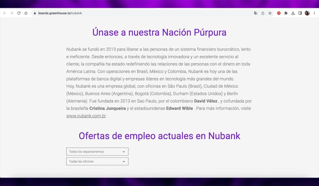 Cómo trabajar en Nubank: aprende a encontrar vacantes y enviar tu currículum | Cómo trabajar en Nubank aprende a encontrar vacantes y enviar tu currículum1