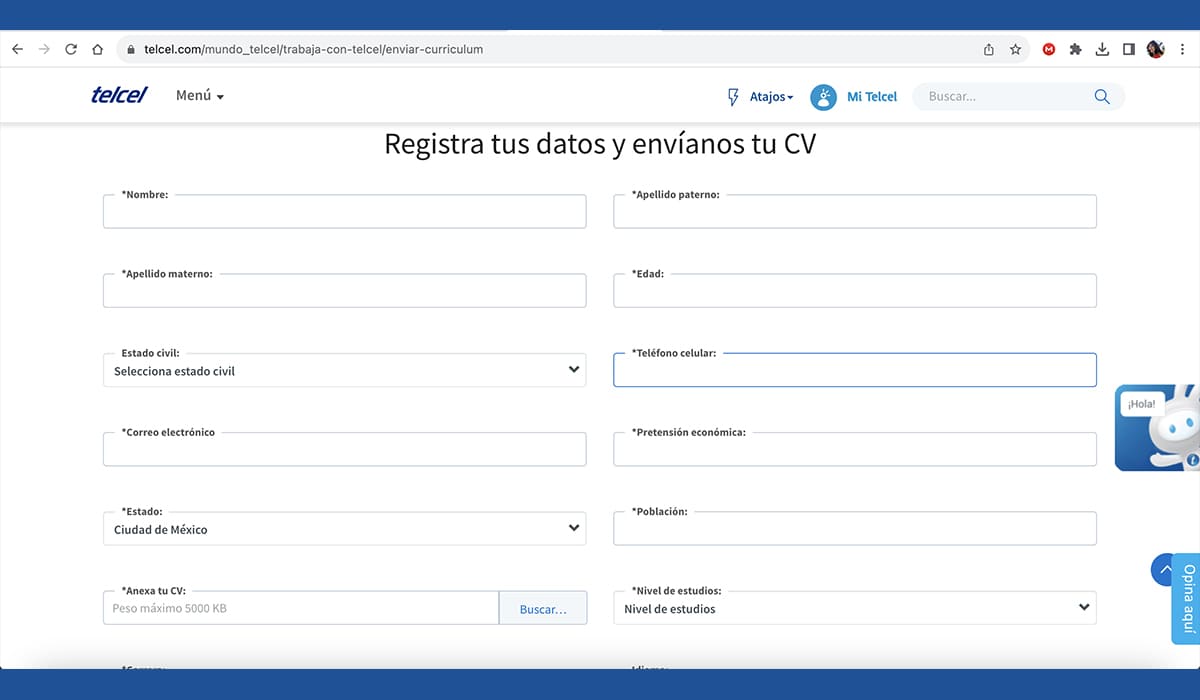 Cómo trabajar en Telcel: aprende a postularte para puestos desde tu celular | Cómo trabajar en Telcel aprende a postularte para puestos desde tu celular4
