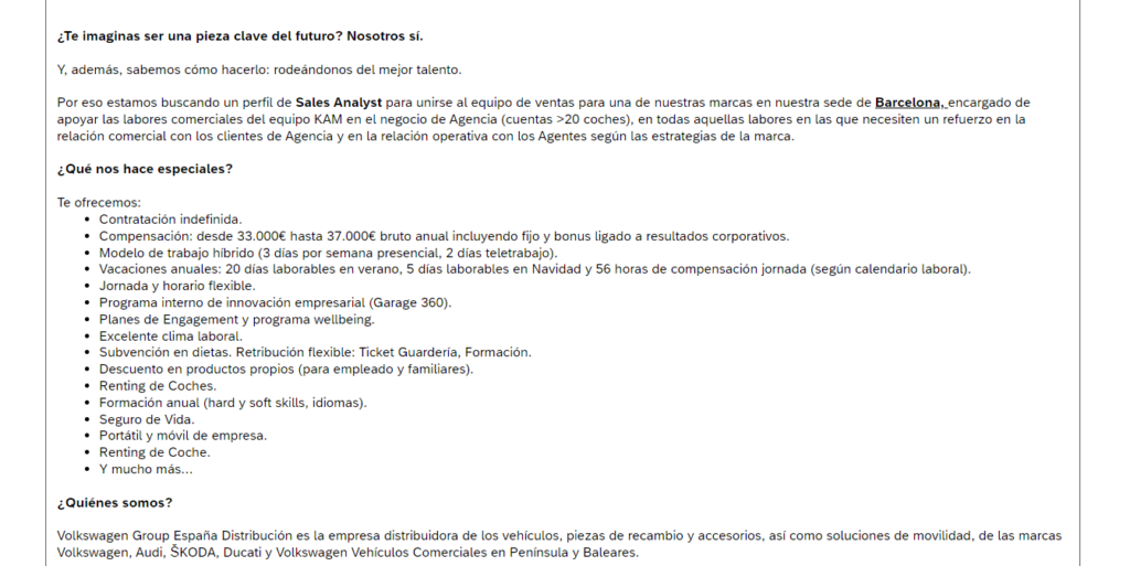 Ofertas de empleo en Volkswagen: cómo encontrarlas y postularse desde el celular 6 Ofertas de empleo en Volkswagen 5