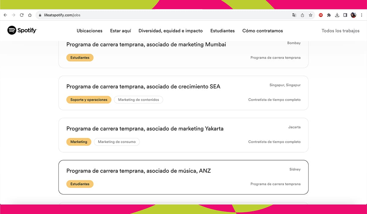 ¿Quieres trabajar en Spotify? Ve cómo encontrar vacantes y registrarte en línea | ¿Quieres trabajar en Spotify Ve cómo encontrar vacantes y registrarte en línea2