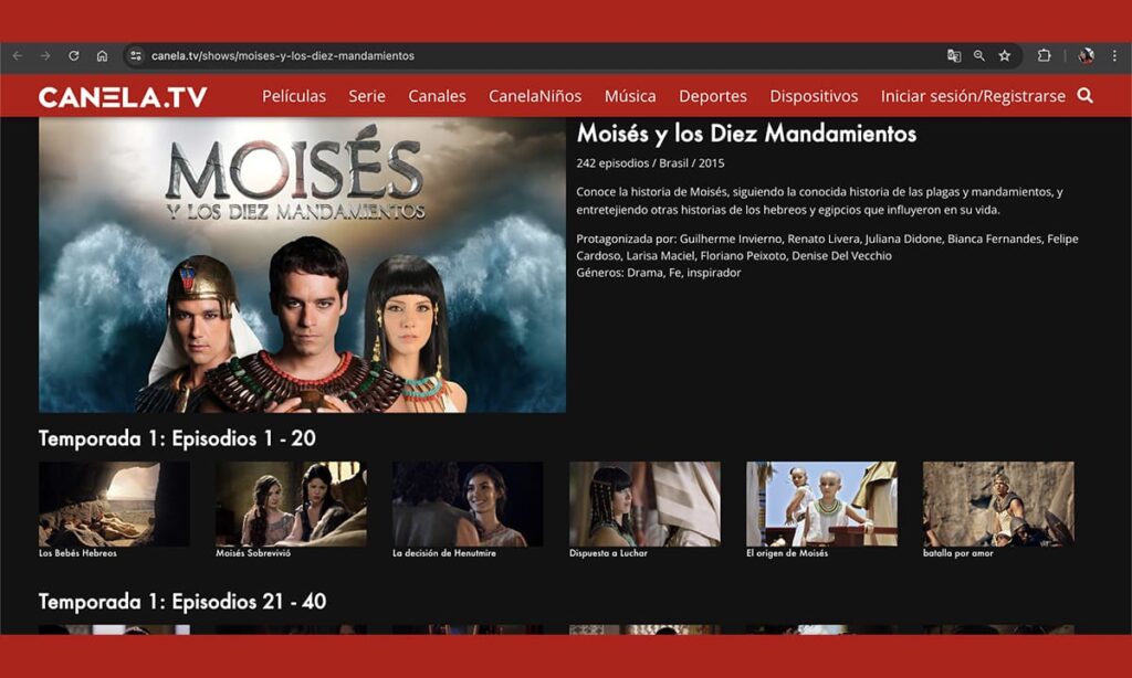 Dónde ver la novela Los Diez Mandamientos gratis 2024 | Dónde ver la novela Los Diez Mandamientos gratis 2024