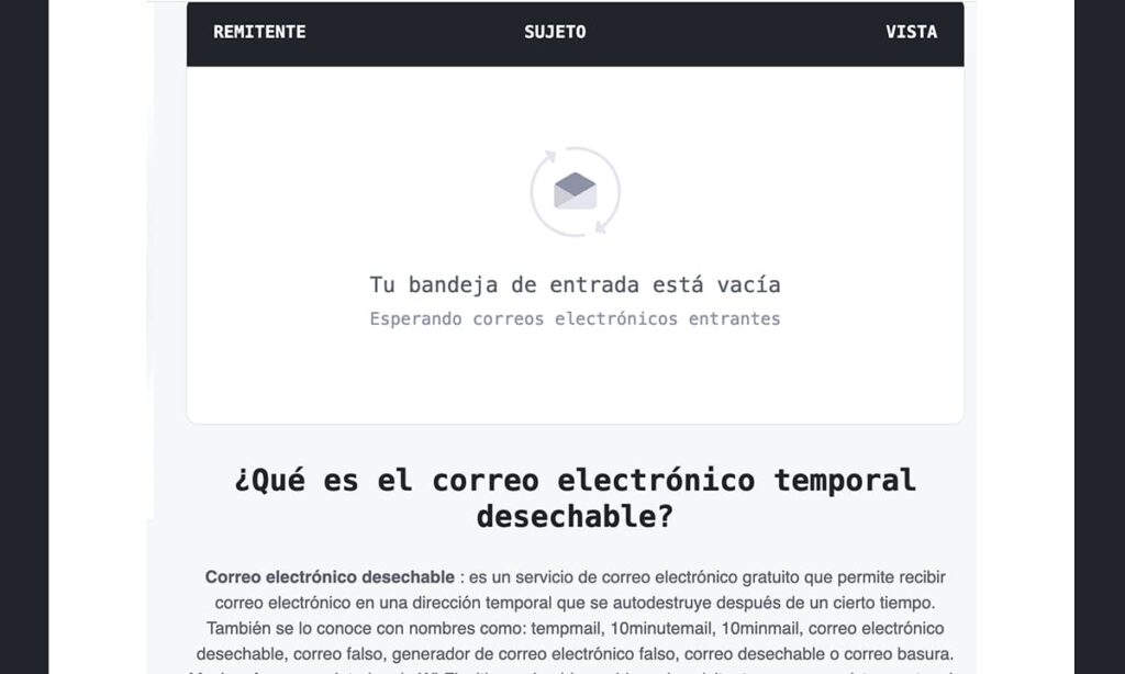 Correo temporal: sitio generador de correo temporal fácil de usar | Correo temporal sitio generador de correo temporal fácil de usar1