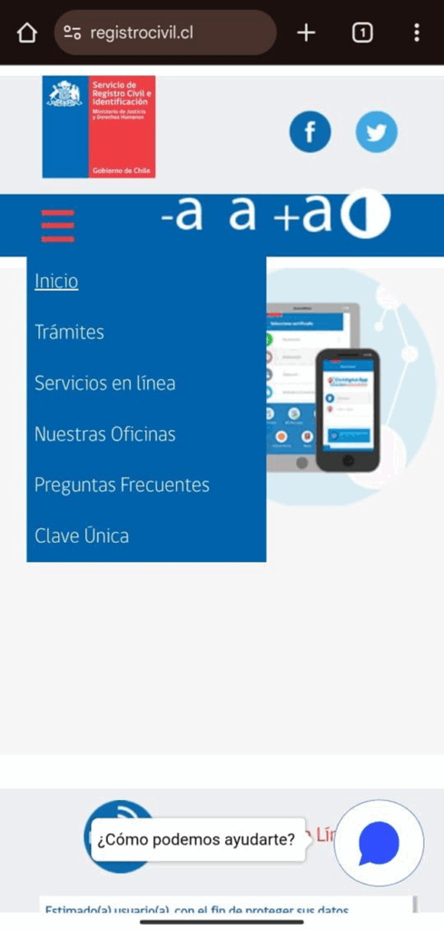 Cómo agendar cita para renovar DNI pasaporte Chile desde el celular 2 Renovar DNI pasaporte Chile