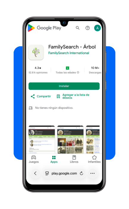 Descarga FamilySearch desde Play Store