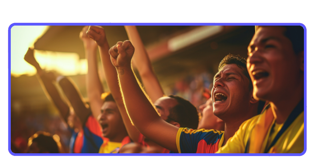 Fiesta previa al Mundial: esta app organiza las mejores fiestas 3 Fans cheering at a World Cup pre-party event